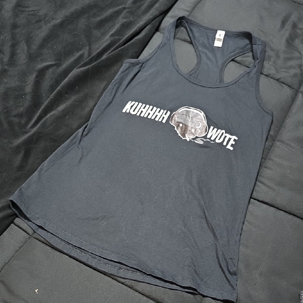 Next Level Apparel Black Graphic Tank Top
